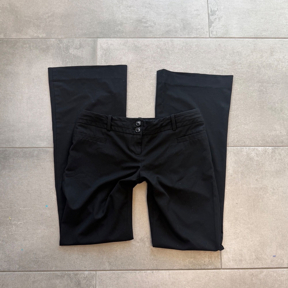 Vintage Low Rise The Limited Collection Drew Fit Black Flare Trousers Size 4R